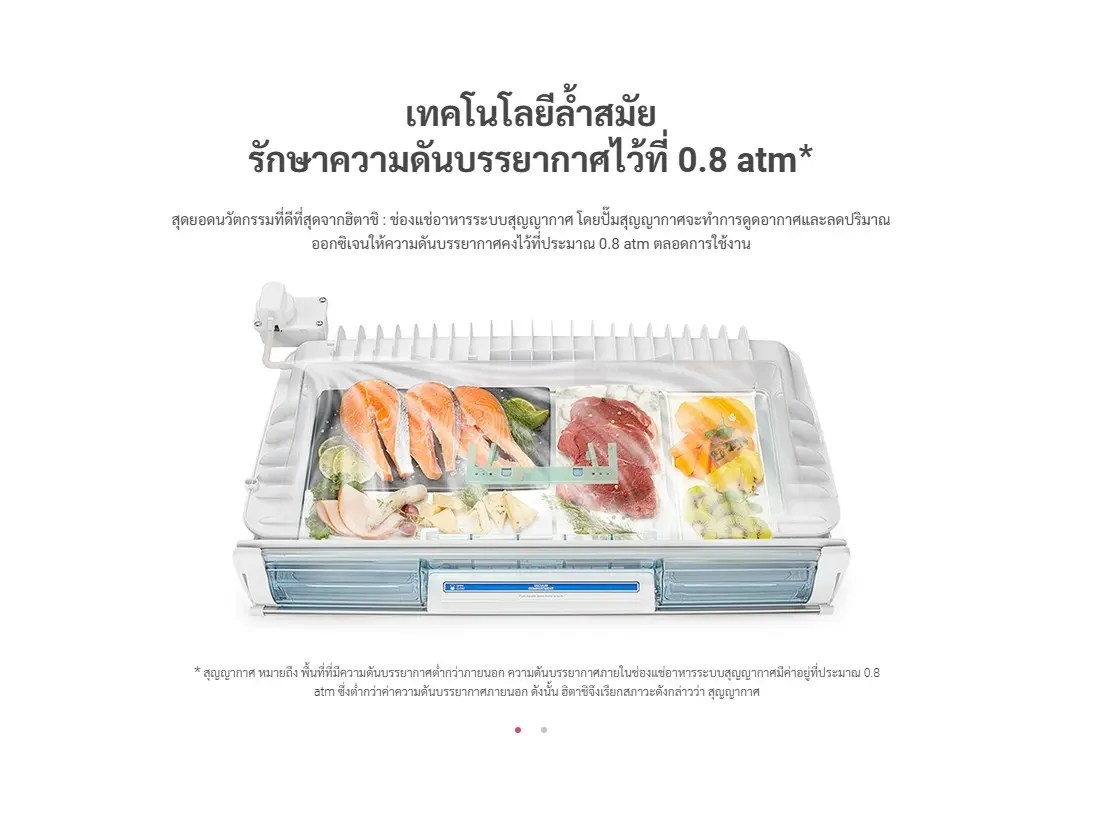 เทคโนโลยีช่องแช่สุญญากาศของตู้เย็น Hitachi