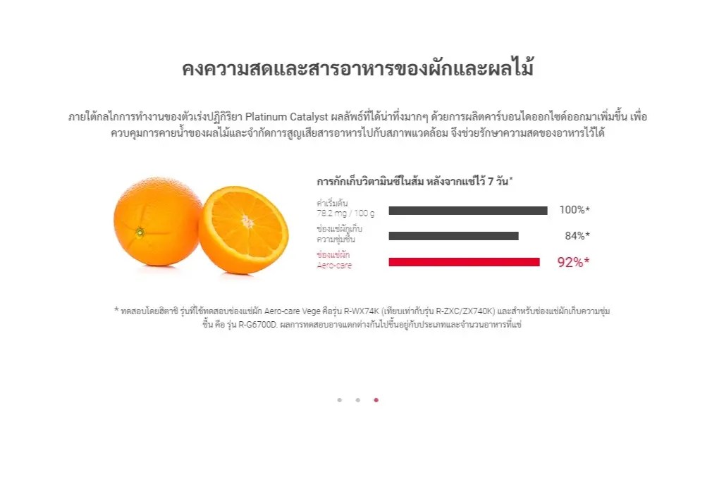 ช่องแช่ผัก Aero-care ของตู้เย็น Hitachi