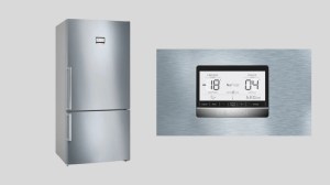 (BOSCH) ตู้เย็น ช่องแช่แข็งด้านล่าง ลอยตัว 186 x 86 cm สแตนเลสสตีล รุ่น KGN86AID2N