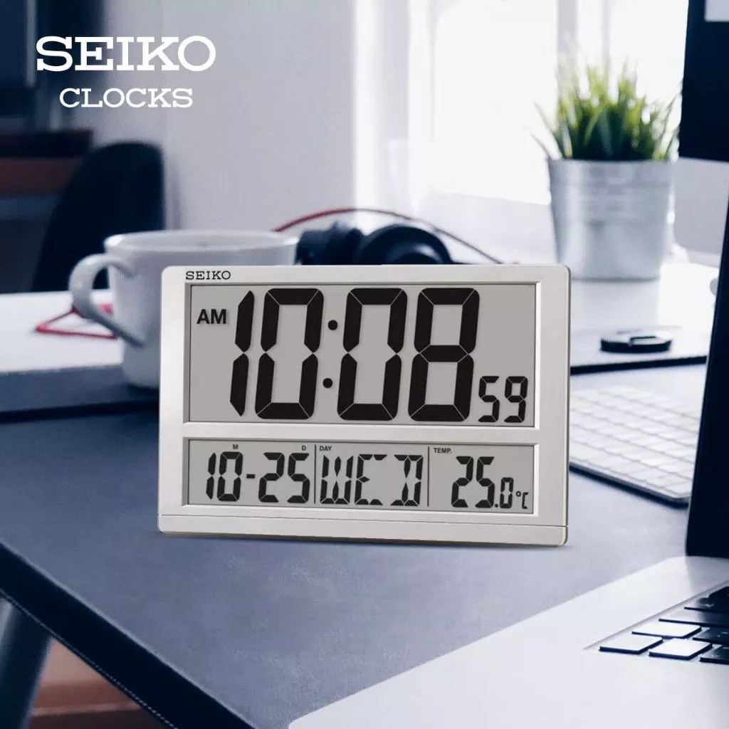 นาฬิกาดิจิทัล SEIKO QHL080S แสดงตัวเลขขนาดใหญ่